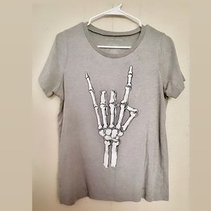 Large Skeleton Rock On Shirt